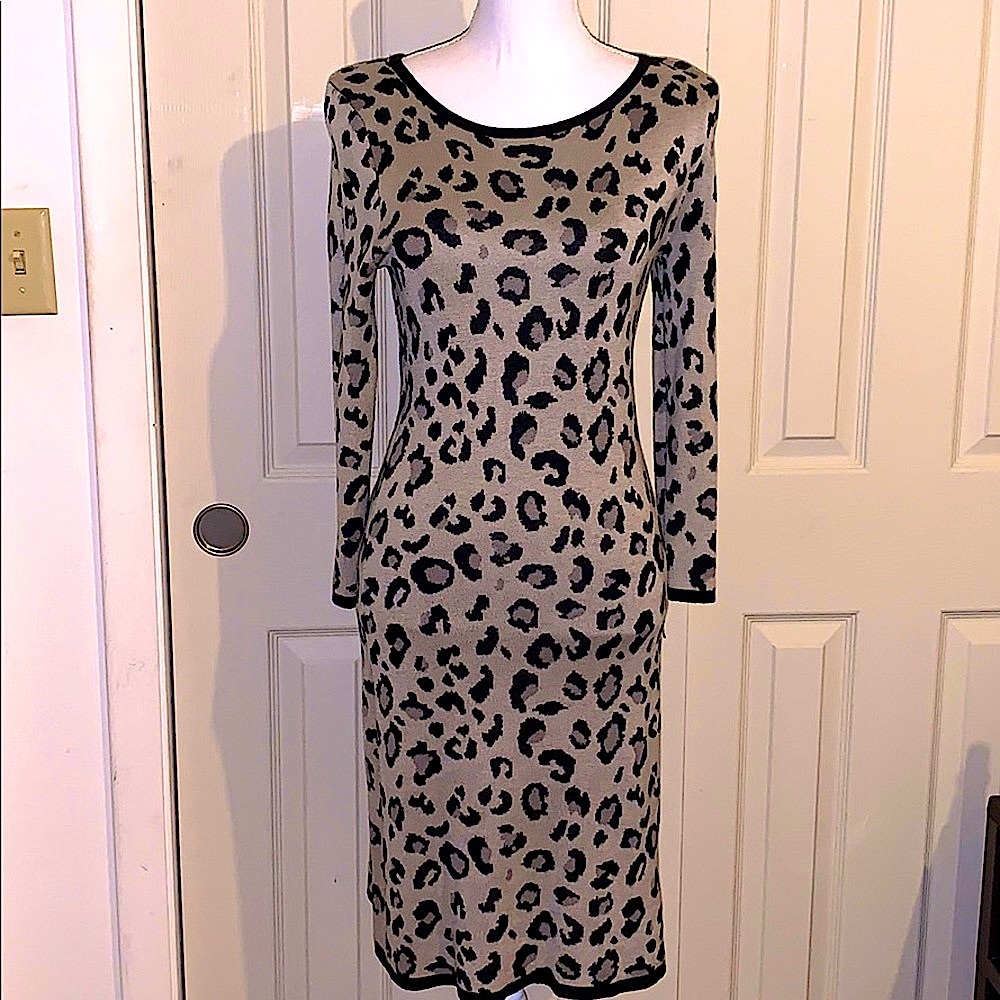 Super Comfy Soft Animal print Sweater dress